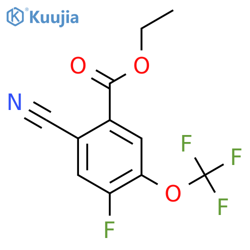 Ethyl 2-cyano-4-fluoro-5-(trifluoromethoxy)benzoate structure