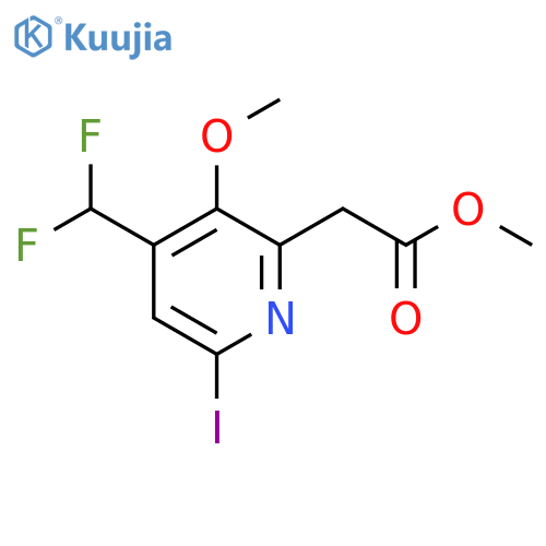 Methyl 4-(difluoromethyl)-6-iodo-3-methoxypyridine-2-acetate structure