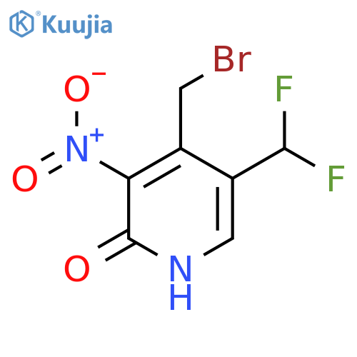 4-(Bromomethyl)-5-(difluoromethyl)-2-hydroxy-3-nitropyridine structure
