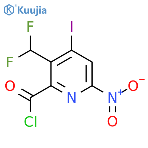3-(Difluoromethyl)-4-iodo-6-nitropyridine-2-carbonyl chloride structure