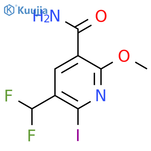 3-(Difluoromethyl)-2-iodo-6-methoxypyridine-5-carboxamide structure