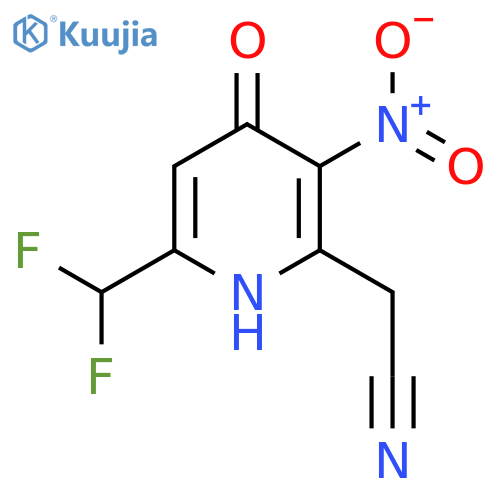 6-(Difluoromethyl)-4-hydroxy-3-nitropyridine-2-acetonitrile structure