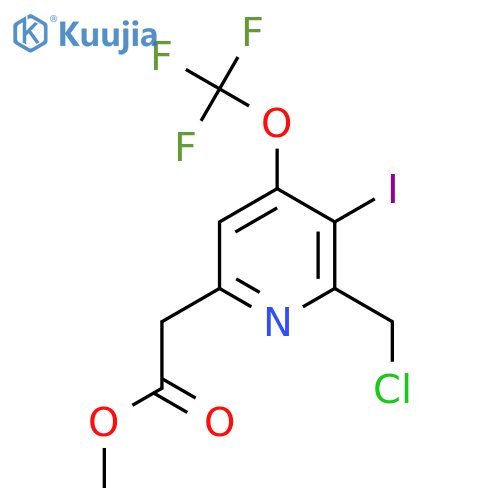 Methyl 2-(chloromethyl)-3-iodo-4-(trifluoromethoxy)pyridine-6-acetate structure