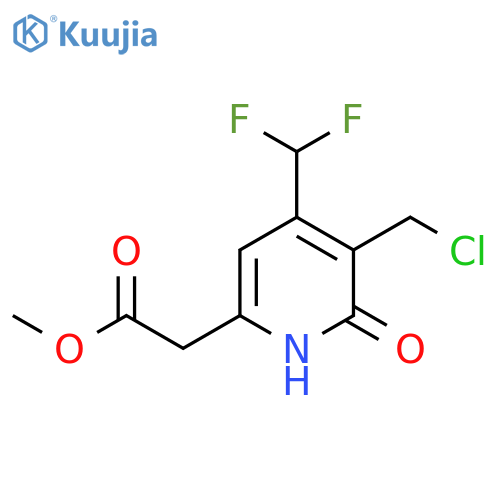 Methyl 3-(chloromethyl)-4-(difluoromethyl)-2-hydroxypyridine-6-acetate structure