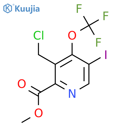 Methyl 3-(chloromethyl)-5-iodo-4-(trifluoromethoxy)pyridine-2-carboxylate structure