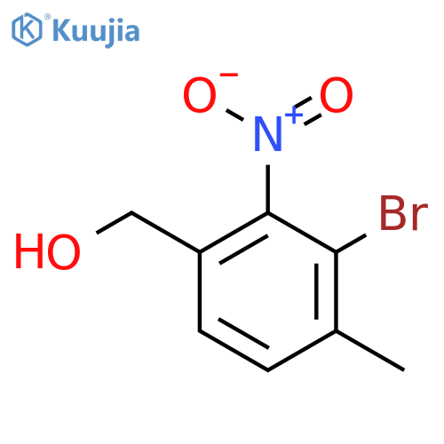 (3-Bromo-4-methyl-2-nitrophenyl)methanol structure
