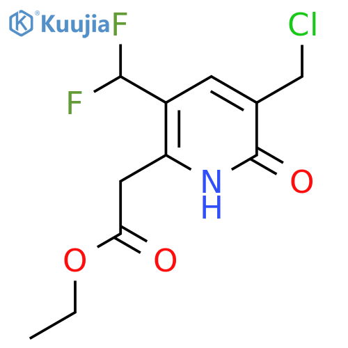 Ethyl 3-(chloromethyl)-5-(difluoromethyl)-2-hydroxypyridine-6-acetate structure