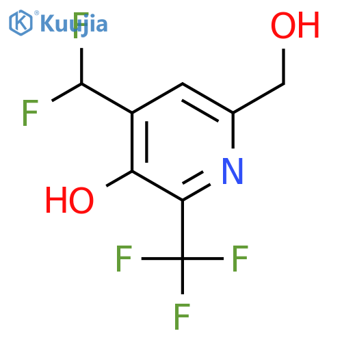 4-(Difluoromethyl)-3-hydroxy-2-(trifluoromethyl)pyridine-6-methanol structure