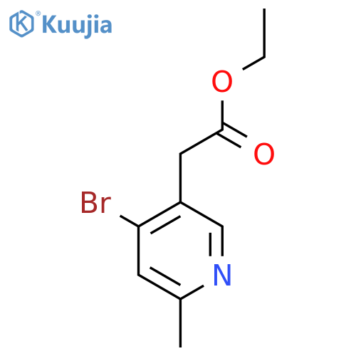 Ethyl 4-bromo-2-methylpyridine-5-acetate structure