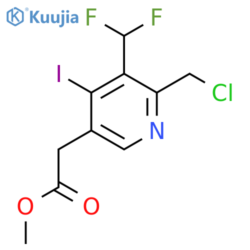 Methyl 2-(chloromethyl)-3-(difluoromethyl)-4-iodopyridine-5-acetate structure