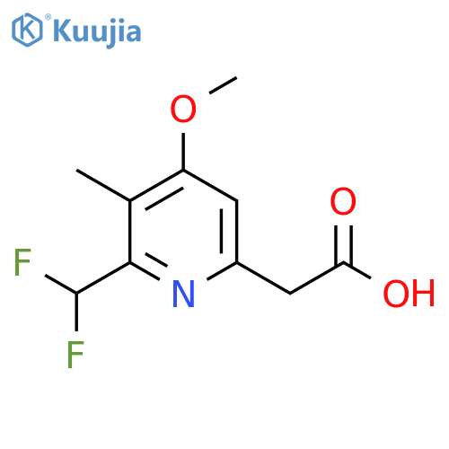 2-(Difluoromethyl)-4-methoxy-3-methylpyridine-6-acetic acid structure