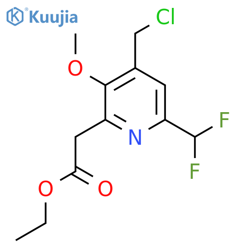 Ethyl 4-(chloromethyl)-6-(difluoromethyl)-3-methoxypyridine-2-acetate structure