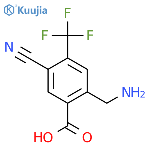 2-Aminomethyl-5-cyano-4-(trifluoromethyl)benzoic acid structure