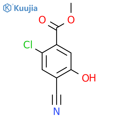 Methyl 2-chloro-4-cyano-5-hydroxybenzoate structure