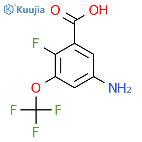 5-Amino-2-fluoro-3-(trifluoromethoxy)benzoic acid structure