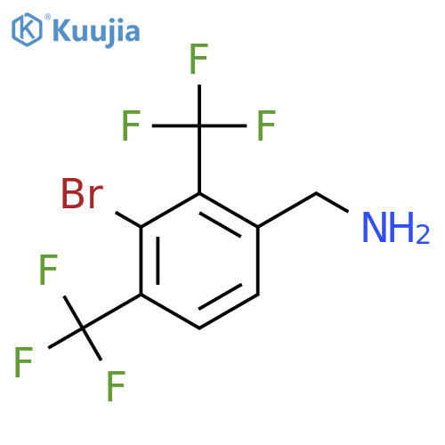 2,4-Bis(trifluoromethyl)-3-bromobenzylamine structure