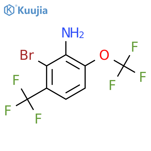 2-Bromo-6-trifluoromethoxy-3-(trifluoromethyl)aniline structure
