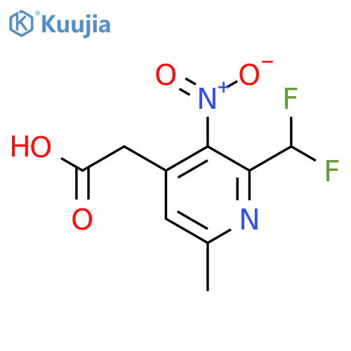 2-(Difluoromethyl)-6-methyl-3-nitropyridine-4-acetic acid structure