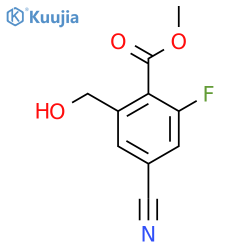 Methyl 4-cyano-2-fluoro-6-(hydroxymethyl)benzoate structure