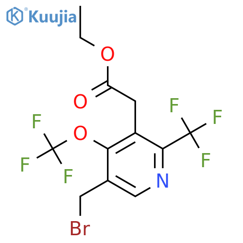 Ethyl 5-(bromomethyl)-4-(trifluoromethoxy)-2-(trifluoromethyl)pyridine-3-acetate structure