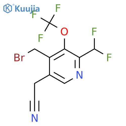 4-(Bromomethyl)-2-(difluoromethyl)-3-(trifluoromethoxy)pyridine-5-acetonitrile structure