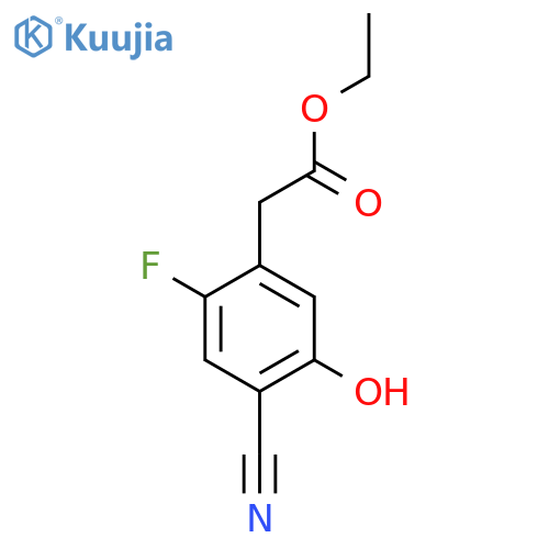 Ethyl 4-cyano-2-fluoro-5-hydroxyphenylacetate structure