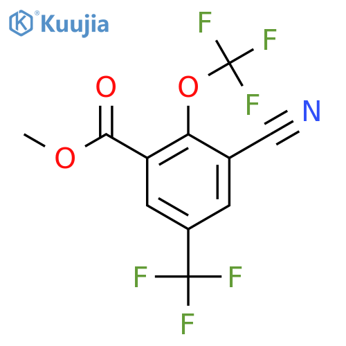 Methyl 3-cyano-2-trifluoromethoxy-5-(trifluoromethyl)benzoate structure