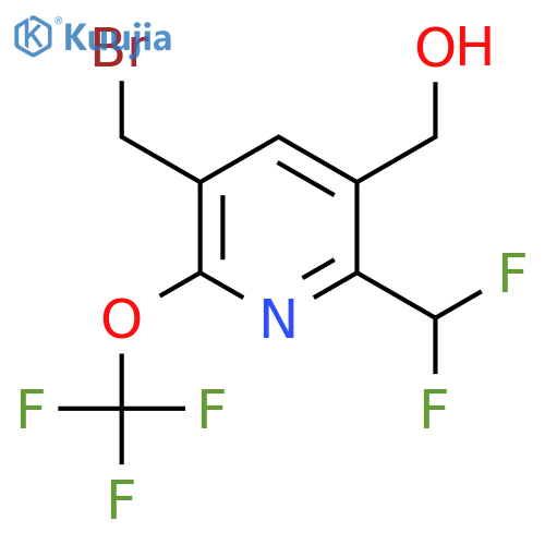 3-(Bromomethyl)-6-(difluoromethyl)-2-(trifluoromethoxy)pyridine-5-methanol structure
