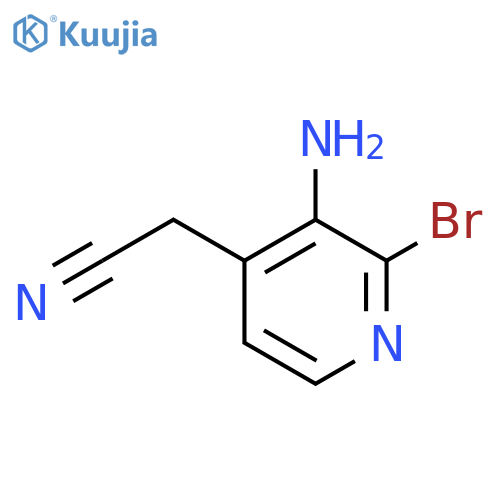 3-Amino-2-bromopyridine-4-acetonitrile structure