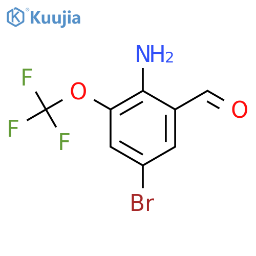 2-Amino-5-bromo-3-(trifluoromethoxy)benzaldehyde structure
