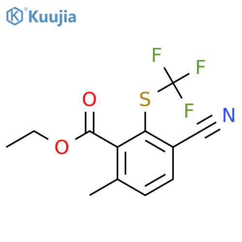 Ethyl 3-cyano-6-methyl-2-(trifluoromethylthio)benzoate structure