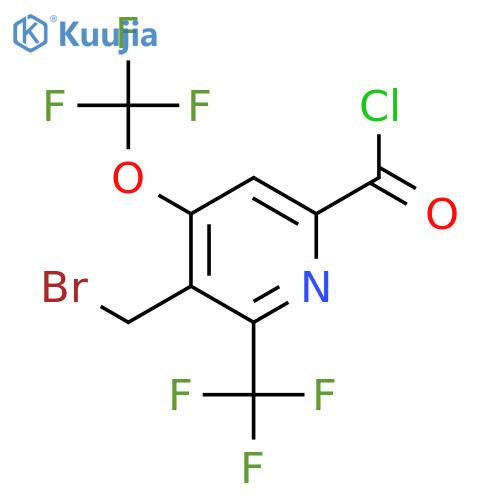 3-(Bromomethyl)-4-(trifluoromethoxy)-2-(trifluoromethyl)pyridine-6-carbonyl chloride structure