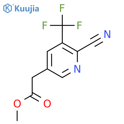 Methyl 2-cyano-3-(trifluoromethyl)pyridine-5-acetate structure