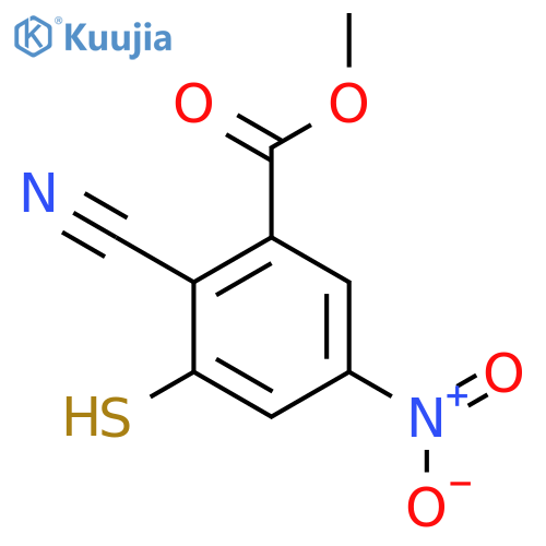 Methyl 2-cyano-3-mercapto-5-nitrobenzoate structure