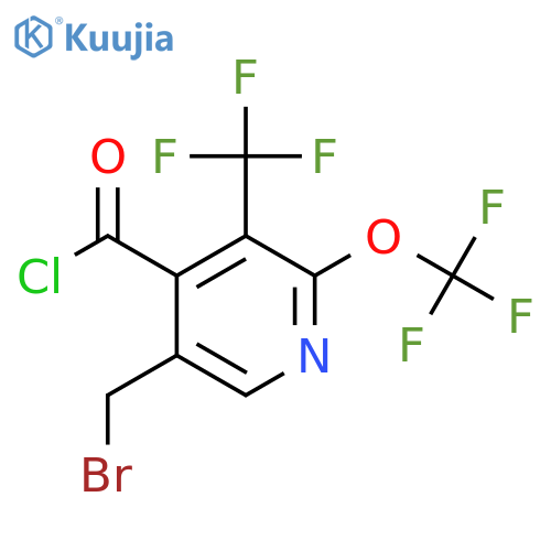 5-(Bromomethyl)-2-(trifluoromethoxy)-3-(trifluoromethyl)pyridine-4-carbonyl chloride structure