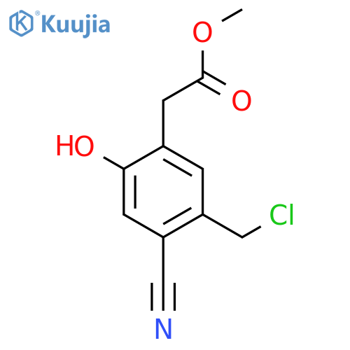 Methyl 5-chloromethyl-4-cyano-2-hydroxyphenylacetate structure