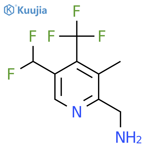 2-(Aminomethyl)-5-(difluoromethyl)-3-methyl-4-(trifluoromethyl)pyridine structure