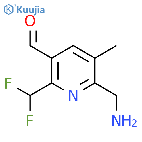 2-(Aminomethyl)-6-(difluoromethyl)-3-methylpyridine-5-carboxaldehyde structure