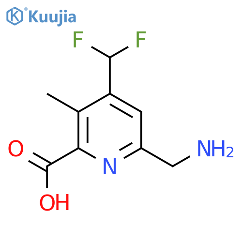 6-(Aminomethyl)-4-(difluoromethyl)-3-methylpyridine-2-carboxylic acid structure