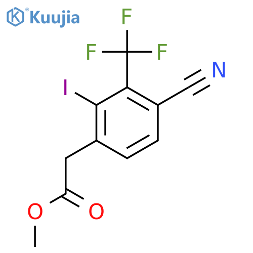 Methyl 4-cyano-2-iodo-3-(trifluoromethyl)phenylacetate structure