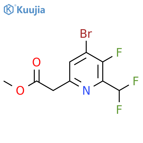 Methyl 4-bromo-2-(difluoromethyl)-3-fluoropyridine-6-acetate structure