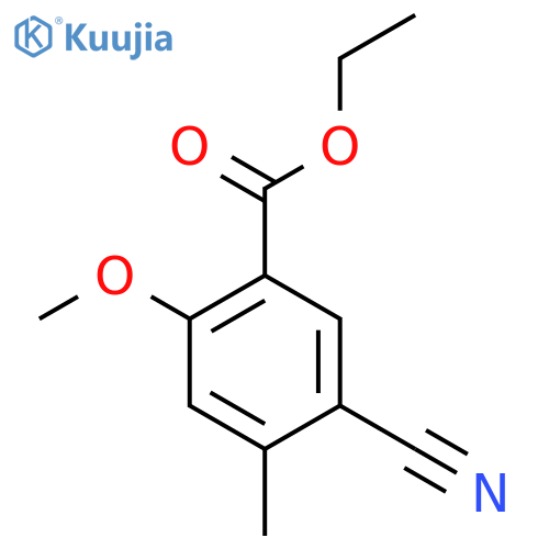 Ethyl 5-cyano-2-methoxy-4-methylbenzoate structure
