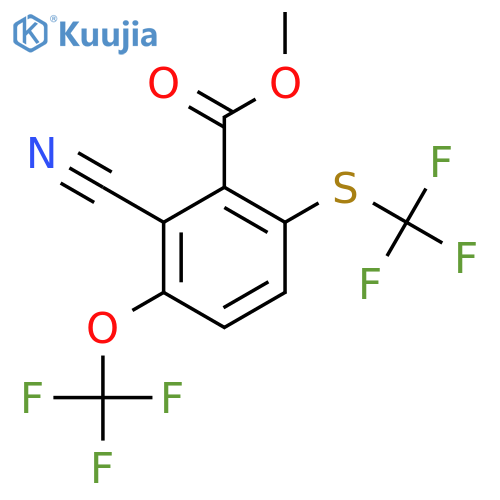Methyl 2-cyano-3-trifluoromethoxy-6-(trifluoromethylthio)benzoate structure