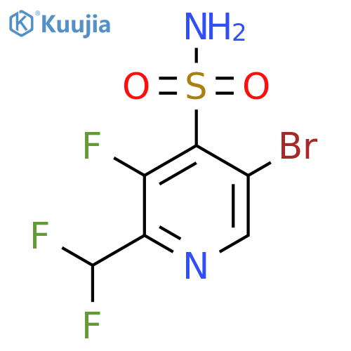 5-Bromo-2-(difluoromethyl)-3-fluoropyridine-4-sulfonamide structure