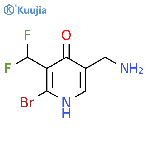 5-(Aminomethyl)-2-bromo-3-(difluoromethyl)-4-hydroxypyridine structure