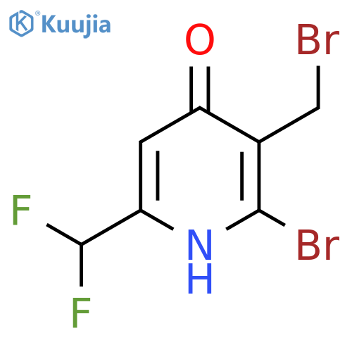 2-Bromo-3-(bromomethyl)-6-(difluoromethyl)-4-hydroxypyridine structure