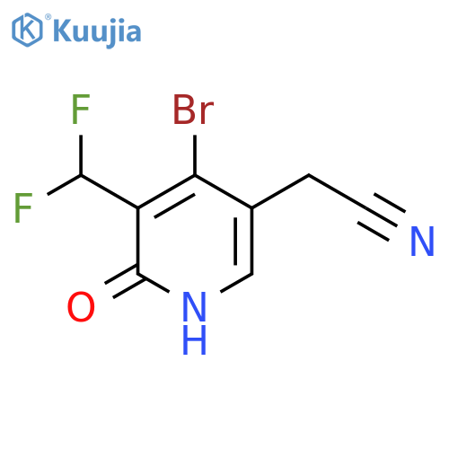 4-Bromo-3-(difluoromethyl)-2-hydroxypyridine-5-acetonitrile structure