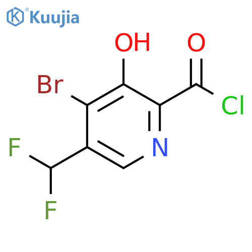 4-Bromo-5-(difluoromethyl)-3-hydroxypyridine-2-carbonyl chloride structure