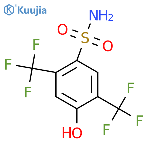 2,5-Bis(trifluoromethyl)-4-hydroxybenzenesulfonamide structure