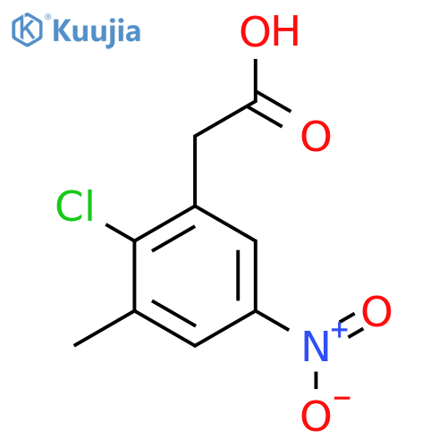 2-Chloro-3-methyl-5-nitrophenylacetic acid structure